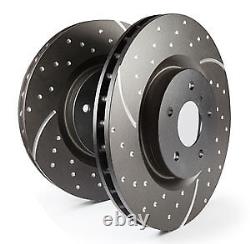 EBC sports brake discs turbo groove black rear axle GD1501 for Land Rover rank