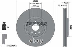 Textar Car Brake Discs (Pair) Front Outer Diameter 350mm For Jaguar 92308205