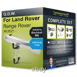 Towbar detachable for LAND ROVER Range Rover 21- + 7pin universal electrical-kit
