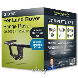 Towbar fixed for LAND ROVER Range Rover 09-12 + 13pin spec. Electrical-kit NEW